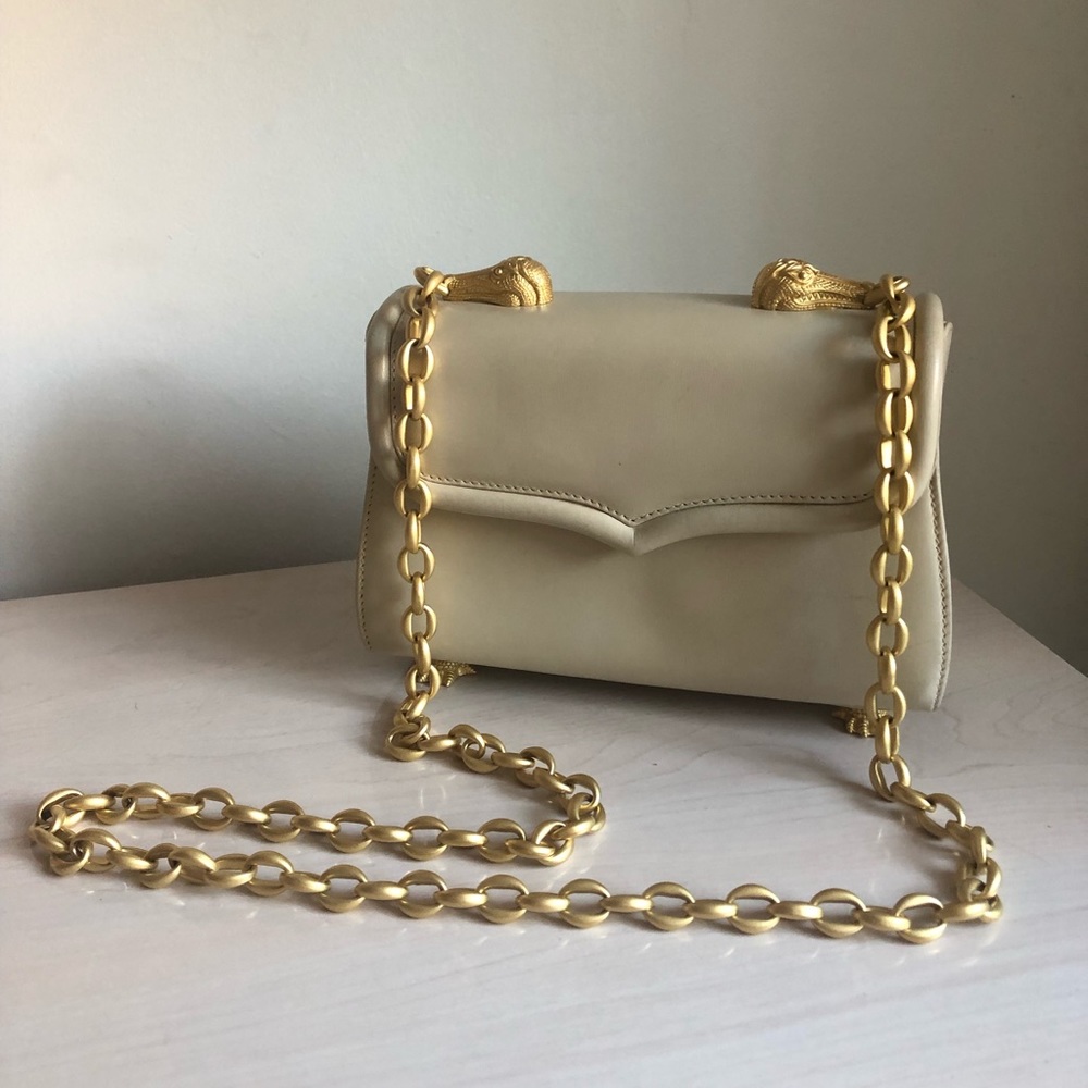 Barry kieselstein-cord trophy leather alligator crocodile gold hardware satchel